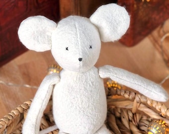 Felt Mouse Doll Sewing Pattern: 10" Huggable Soft Toy (PDF Download)