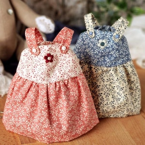 Clothes for toys, Dress & Hat pdf Sewing Pattern, Bunny Doll Clothes PDF Sewing PATTERN, EASY Photo-Tutorial, Plush Dolls Clothes Pattern