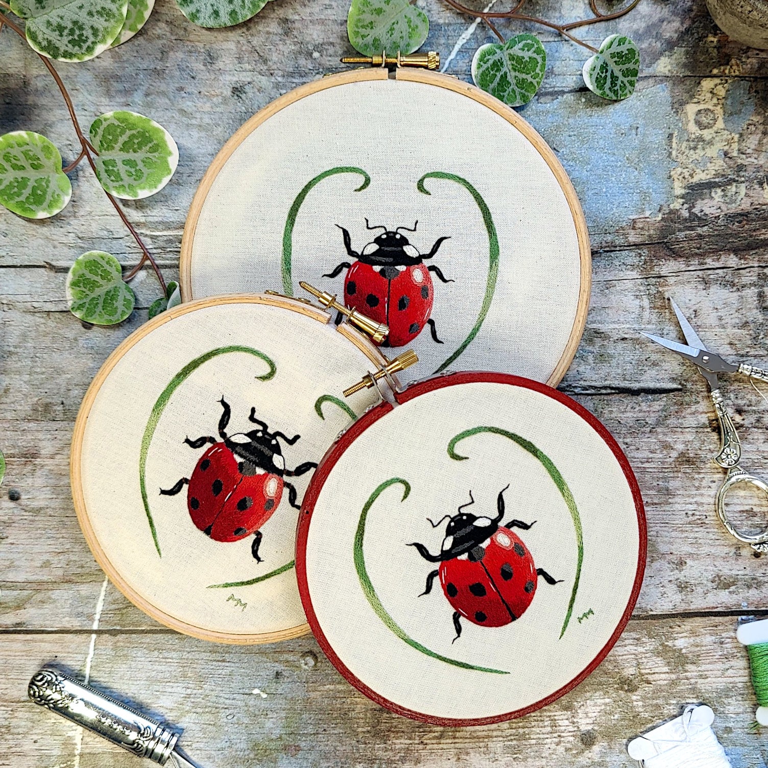 Ladybird Embroidery Pattern, Needlepainting Pattern & Photo Tutorial ...