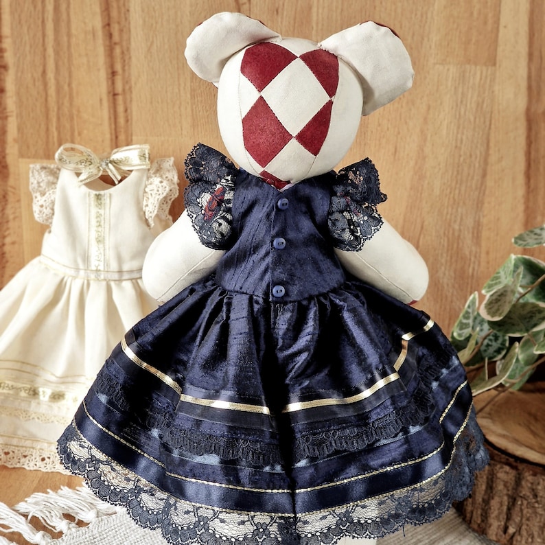 Bear or doll dress sewing pattern and photo tutorial