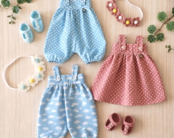 Doll Clothes Sewing Pattern Bundle: Summer Outfits for 40cm Dolls PDF