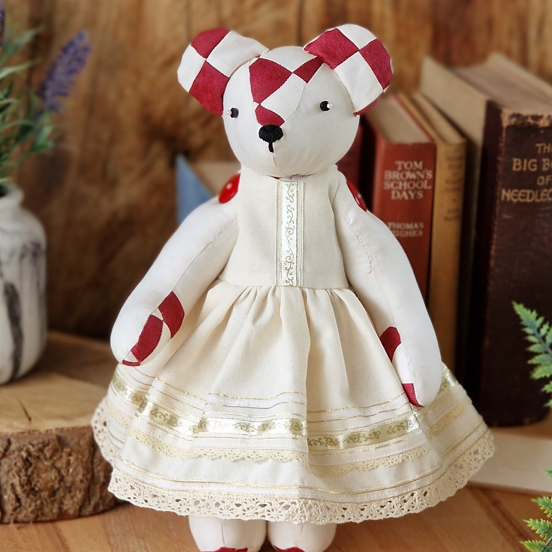 14" Patchwork Memory Bear and Dress, Sewing Pattern & Tutorial (PDF) - Etsy