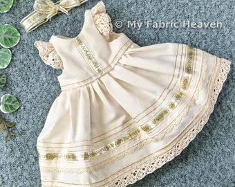 Teddy Bear Clothes Sewing Pattern Tutorial, 14" Dress & Headband (PDF)