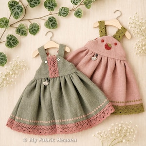 Doll Pinafore Dress, PDF Sewing Pattern With Photo Tutorial; 40cm Toys