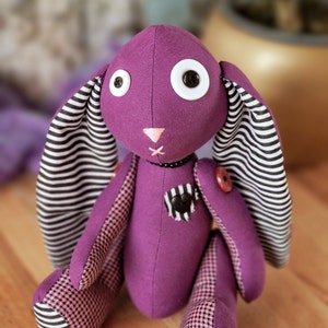 Gothic bunny, Halloween themed Sewing Pattern & photo tutorial