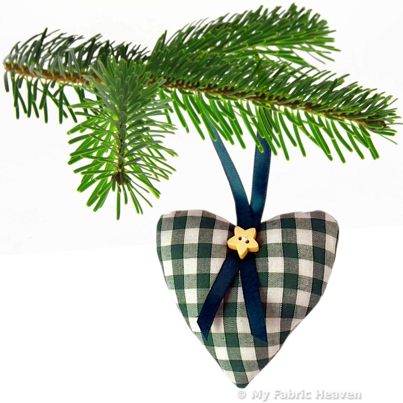 6 décorations d'arbre de Noël faciles en tissu faites main, patron de couture et tutoriel PDF image 7