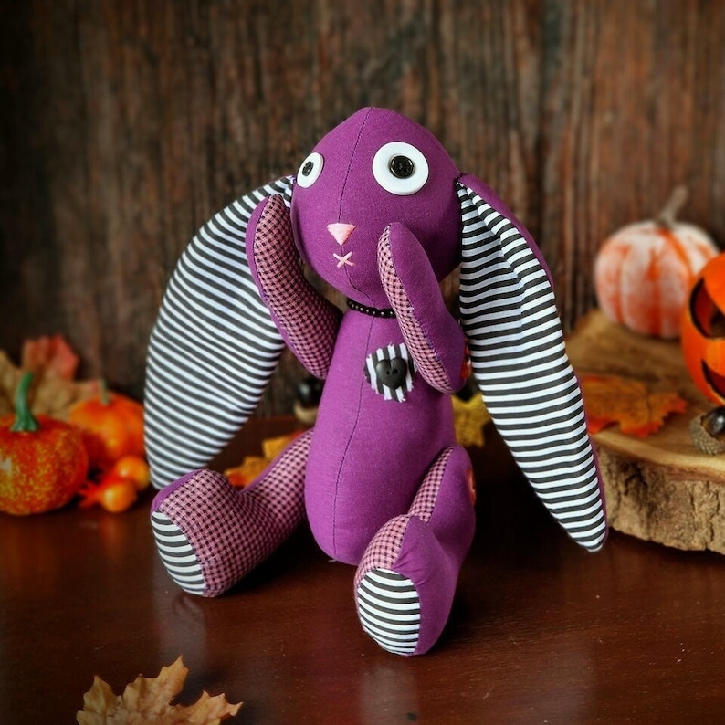 Gothic bunny, Halloween themed Sewing Pattern & photo tutorial