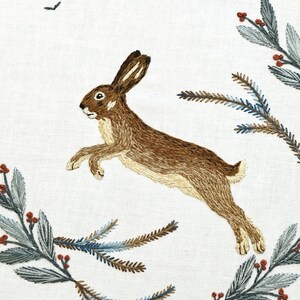 Hare thread painting embroidery pattern and video tutorial. Needle painting hoop art.
