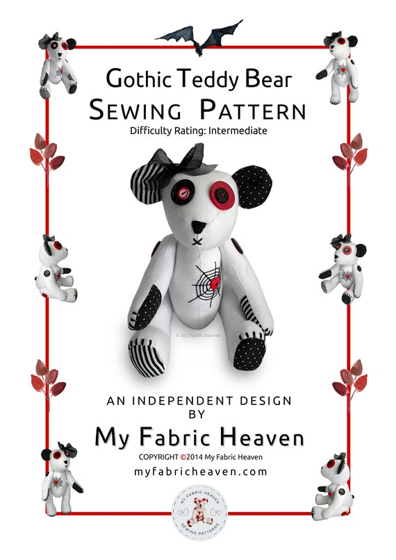 Memory Bear SEWING PATTERN, Patchwork Teddybear Soft Toy by My Fabric  Heaven, UK