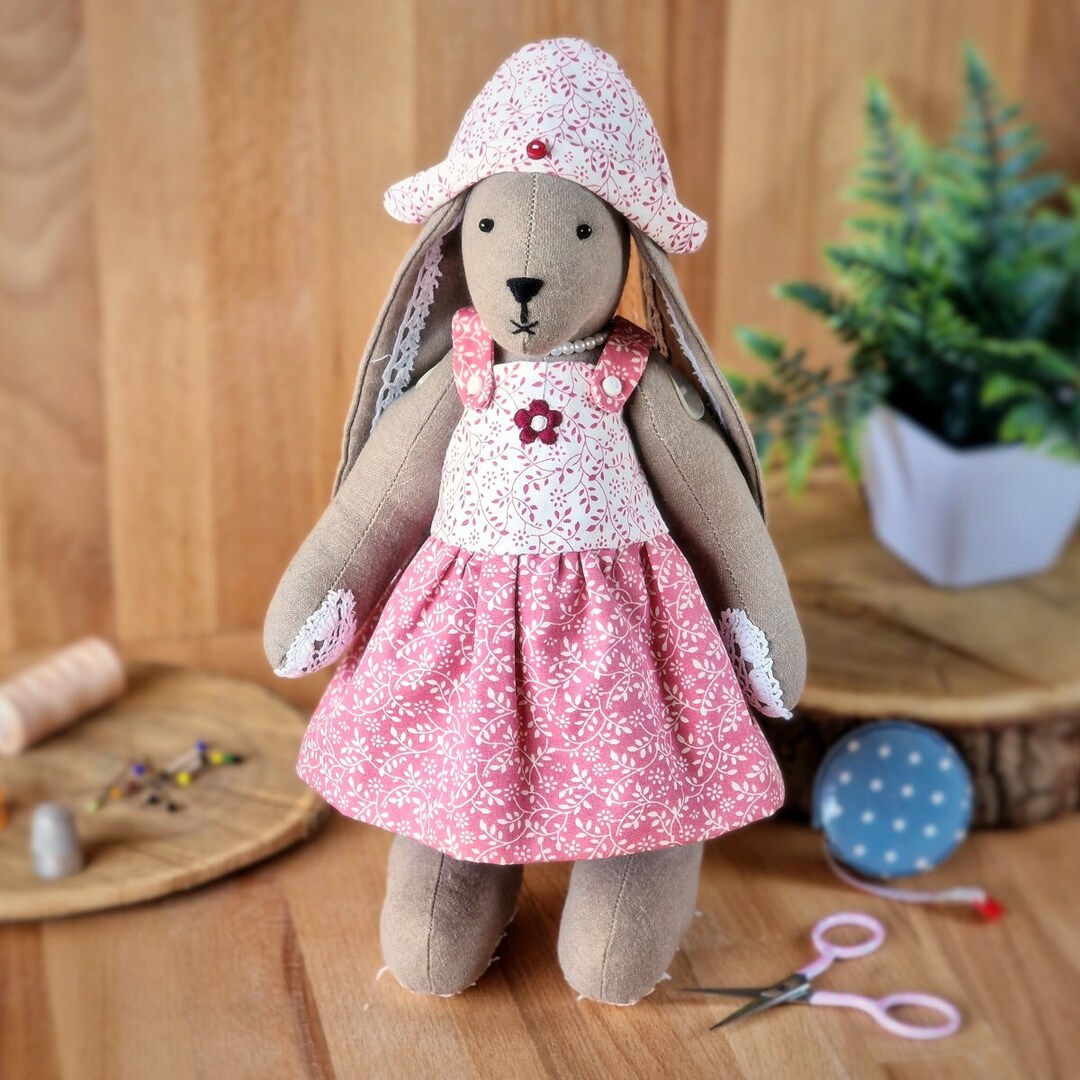 Bunny Soft Toy & Dress Sewing Pattern PDF Rabbit Plushie Etsy UK