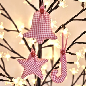 6 EASY Handmade Fabric Christmas Tree Decorations PDF Sewing PATTERN & Tutorial image 3