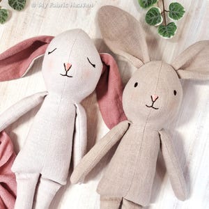 Bunny Doll Easy Sewing Pattern & Photo Tutorial With Ear Options (PDF)