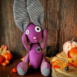 Gothic bunny, Halloween themed Sewing Pattern & photo tutorial