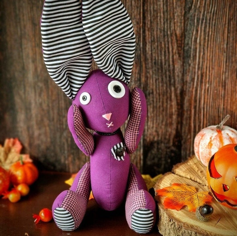 Gothic bunny, Halloween themed Sewing Pattern & photo tutorial
