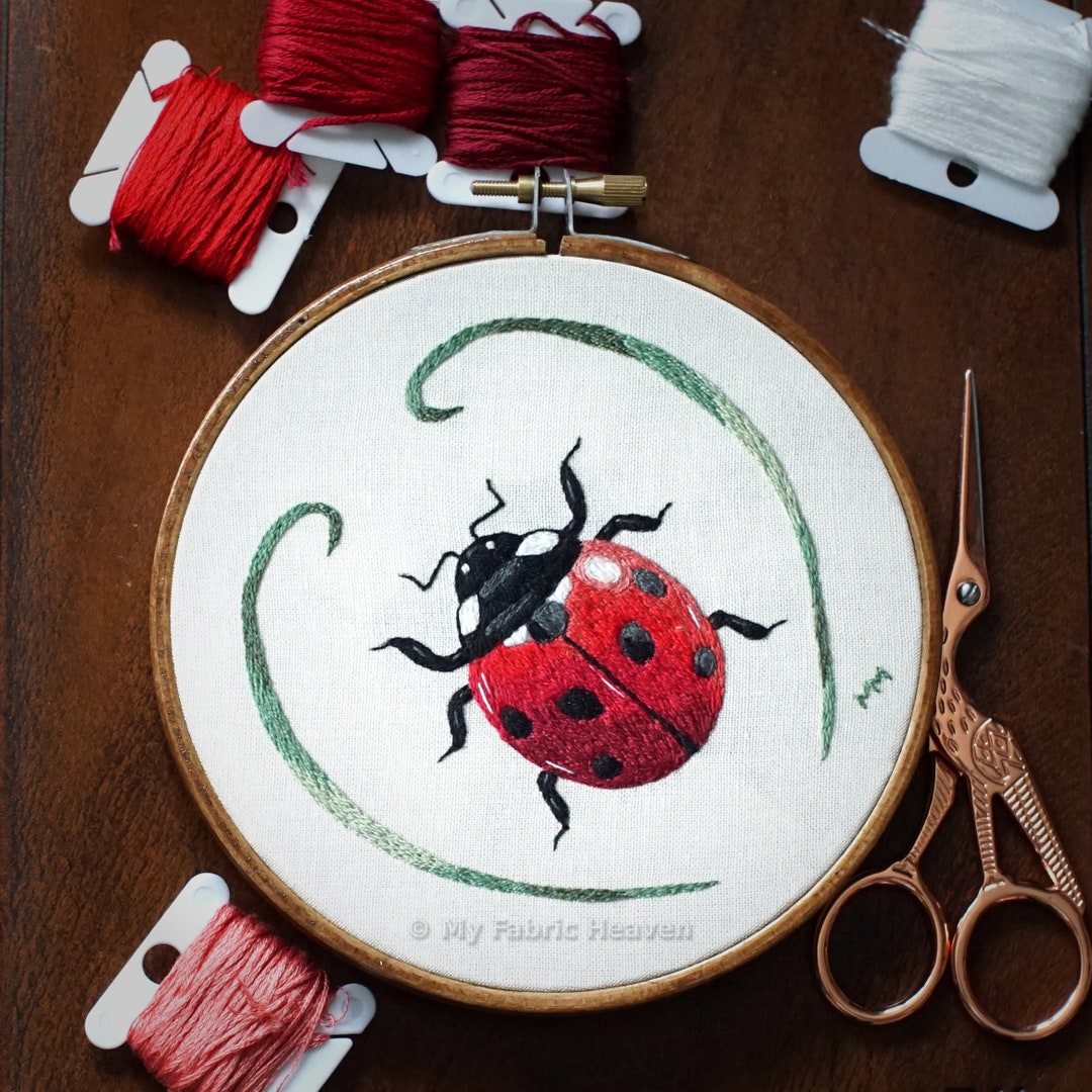 Ladybird Embroidery Pattern, Needlepainting Pattern & Photo Tutorial ...