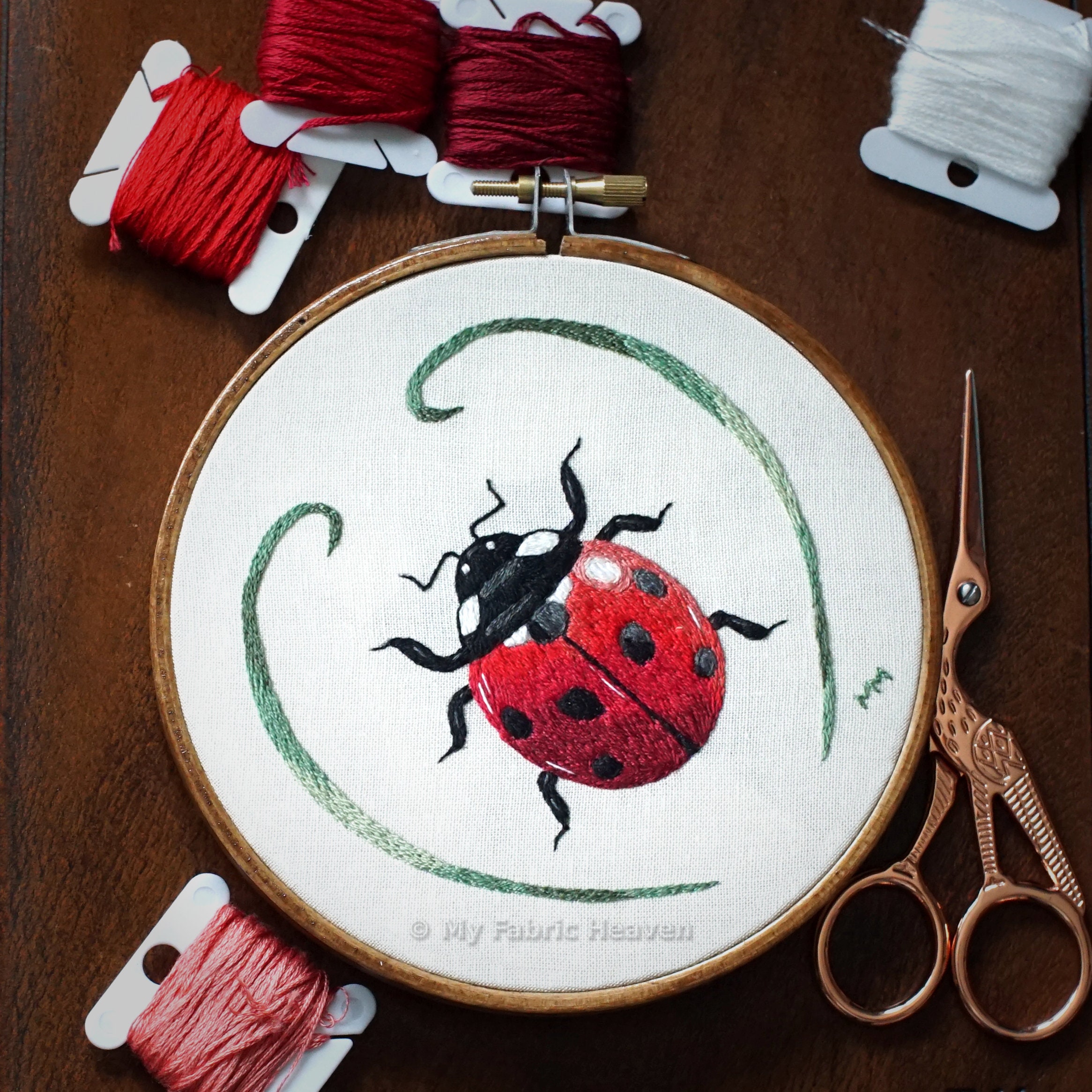 Ladybird Embroidery Pattern Needlepainting Pattern & Photo - Etsy