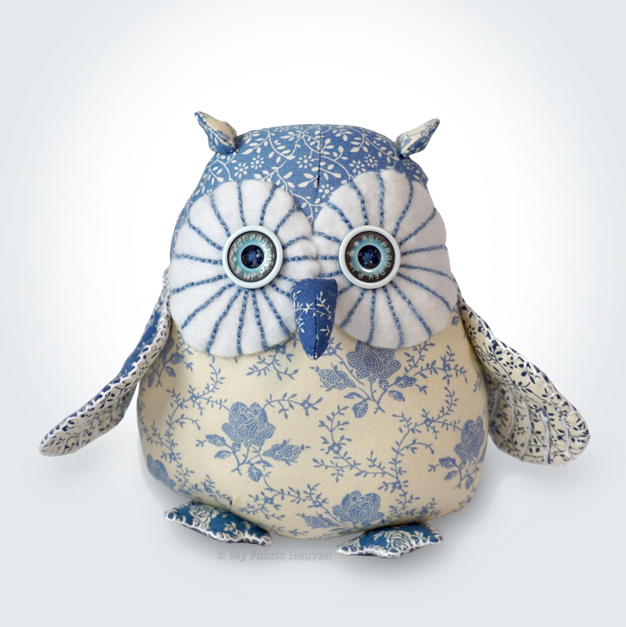 Owl Sewing Pattern, Twinkle Owl Soft Toy PDF Pattern & Photo-Tutorial, Bird Sewing Pattern, Owl