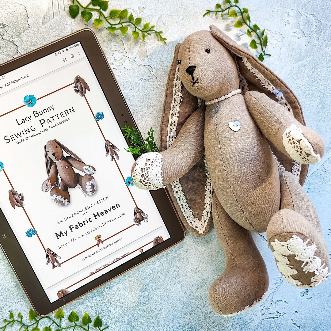 Lacy Bunny Sewing Pattern PDF Rabbit Plush Sewing Pattern - Etsy