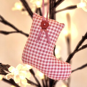 6 décorations d'arbre de Noël faciles en tissu faites main, patron de couture et tutoriel PDF image 4