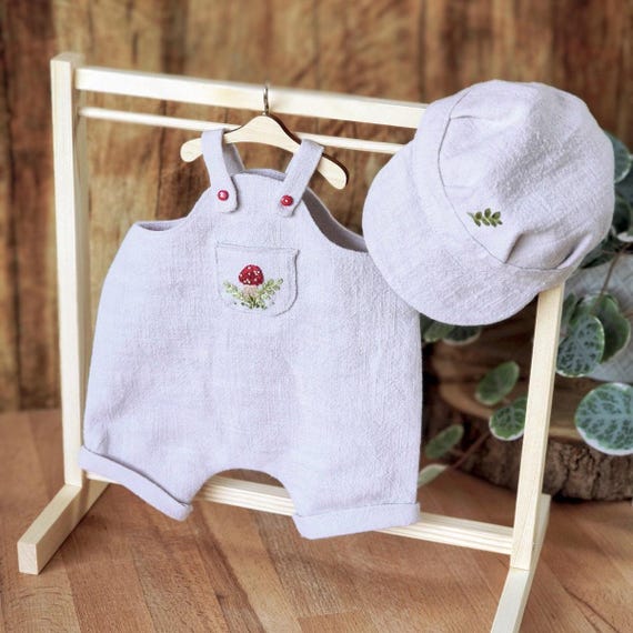 Teddy Bear Clothes Sewing Pattern Tutorial, Dungarees & Hat (PDF)