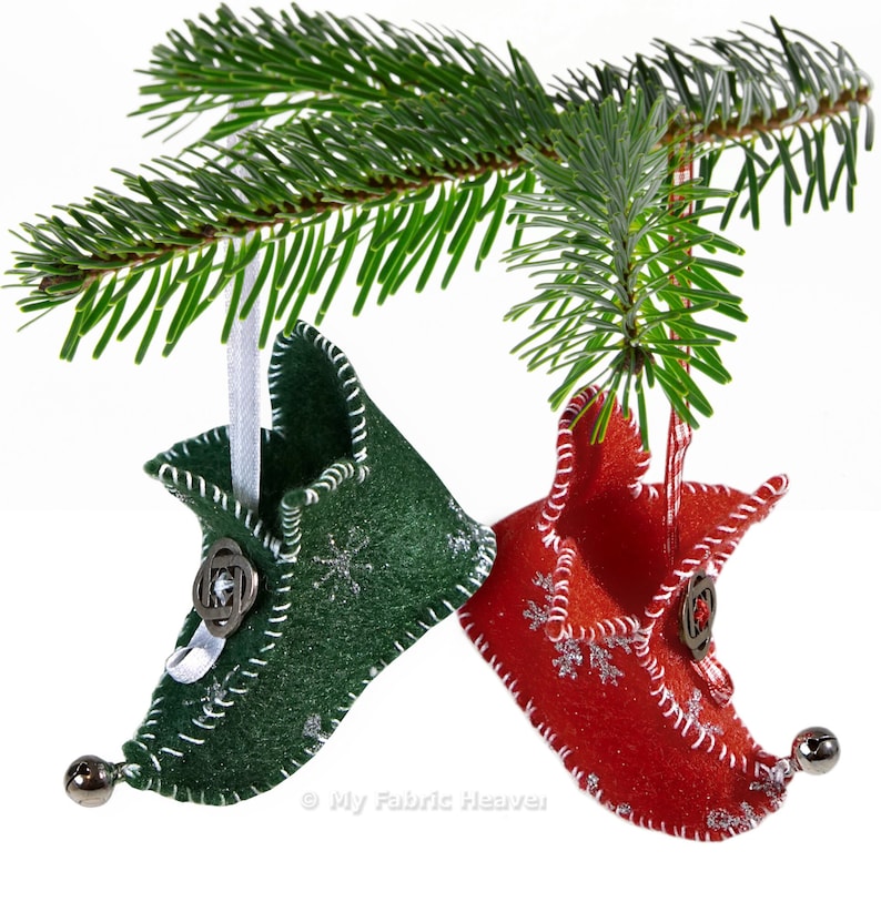 Elf Boots Felt Christmas Tree Ornament PDF Sewing Pattern & Etsy