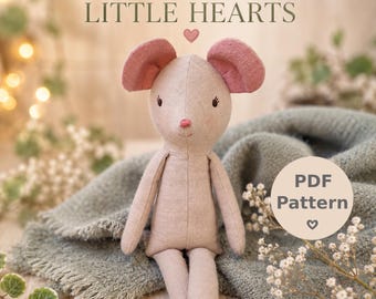 Mouse Doll Easy PDF Sewing Pattern: Beginner Friendly Plush Tutorial