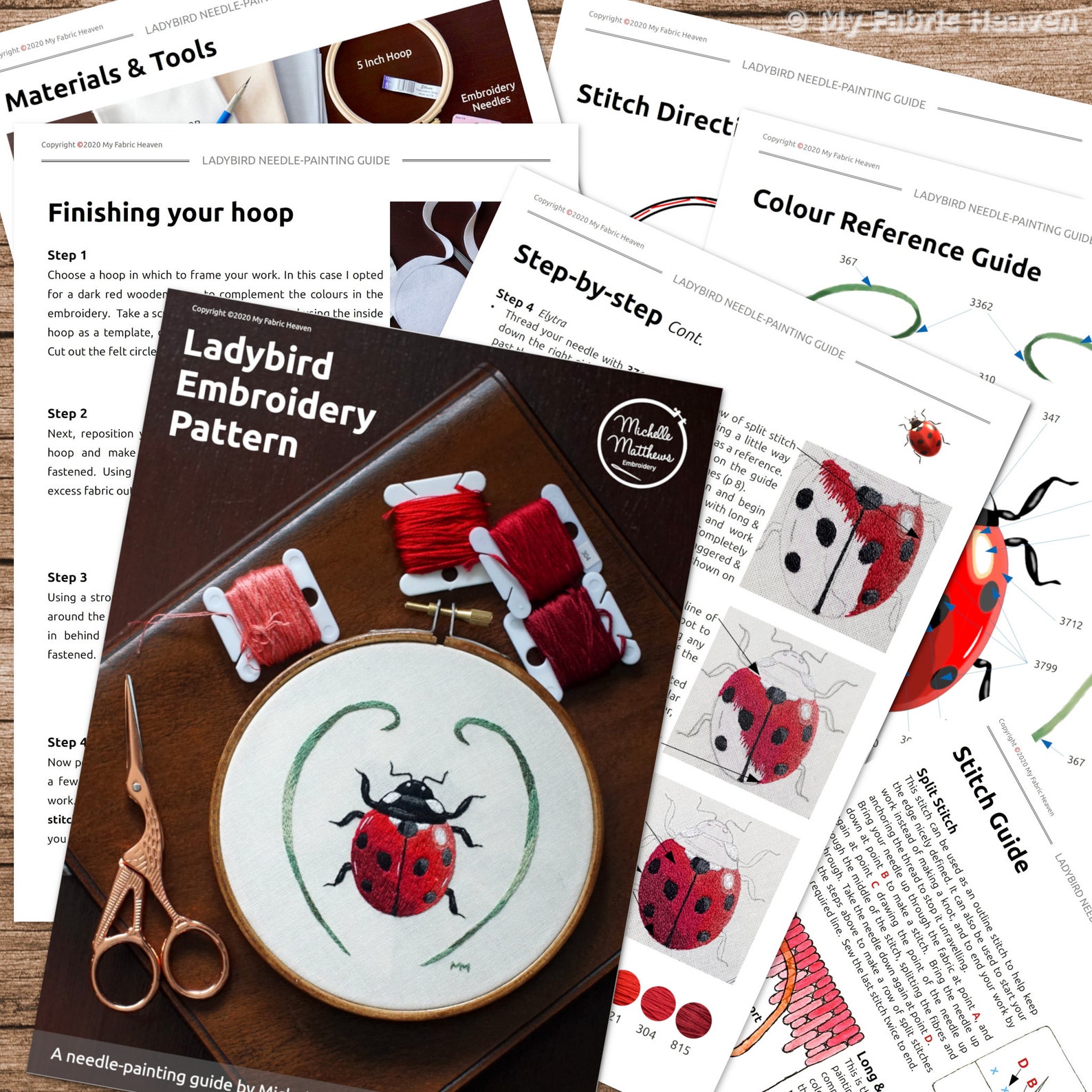 Ladybird Embroidery Pattern, Needlepainting Pattern & Photo Tutorial ...