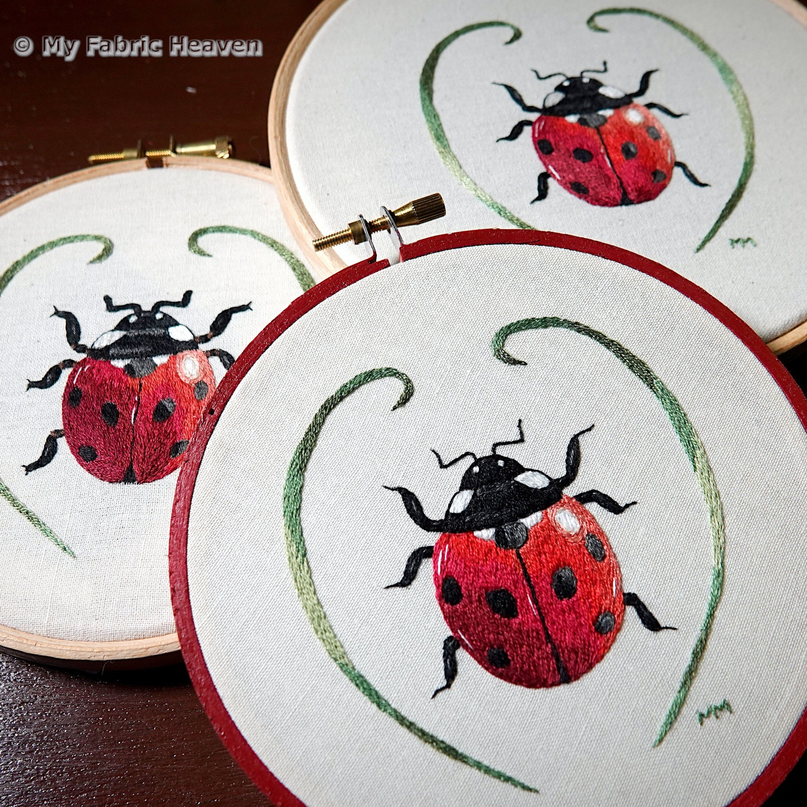 Ladybird Embroidery Pattern, Needlepainting Pattern & Photo Tutorial ...