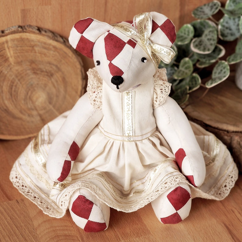 Bear or doll dress sewing pattern and photo tutorial