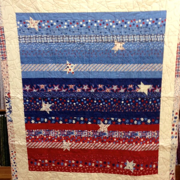 Red White Blue Quilt Etsy