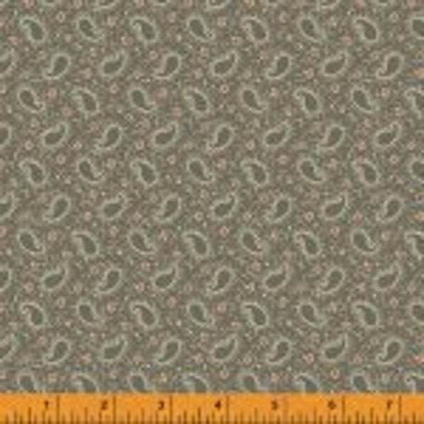 Hudson Paisley Olive  #52952-6 by Whistler Studios Half Yard Cut 100% Cotton 44" Wide