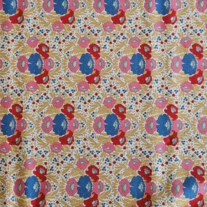 Tilda Jublilee Autumn Bouquet Mustard 100548 Half Yard Cut 100% Cotton 44&quot; Wide