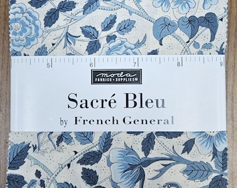Sacre Bleu Charm Pack by French General 100% Cotton 42 - 5" Squares