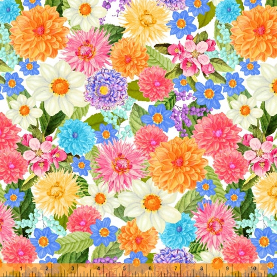 Flower Bed Extra Wide 52473 by Whistler Studio 100% Cotton - Etsy
