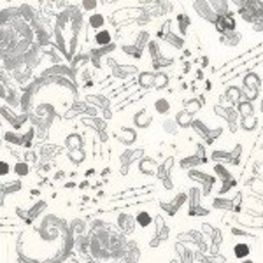 Yippie Yi Yo Ki Yay Grey Cowboy Collage 532332 by Laura Heine. Half