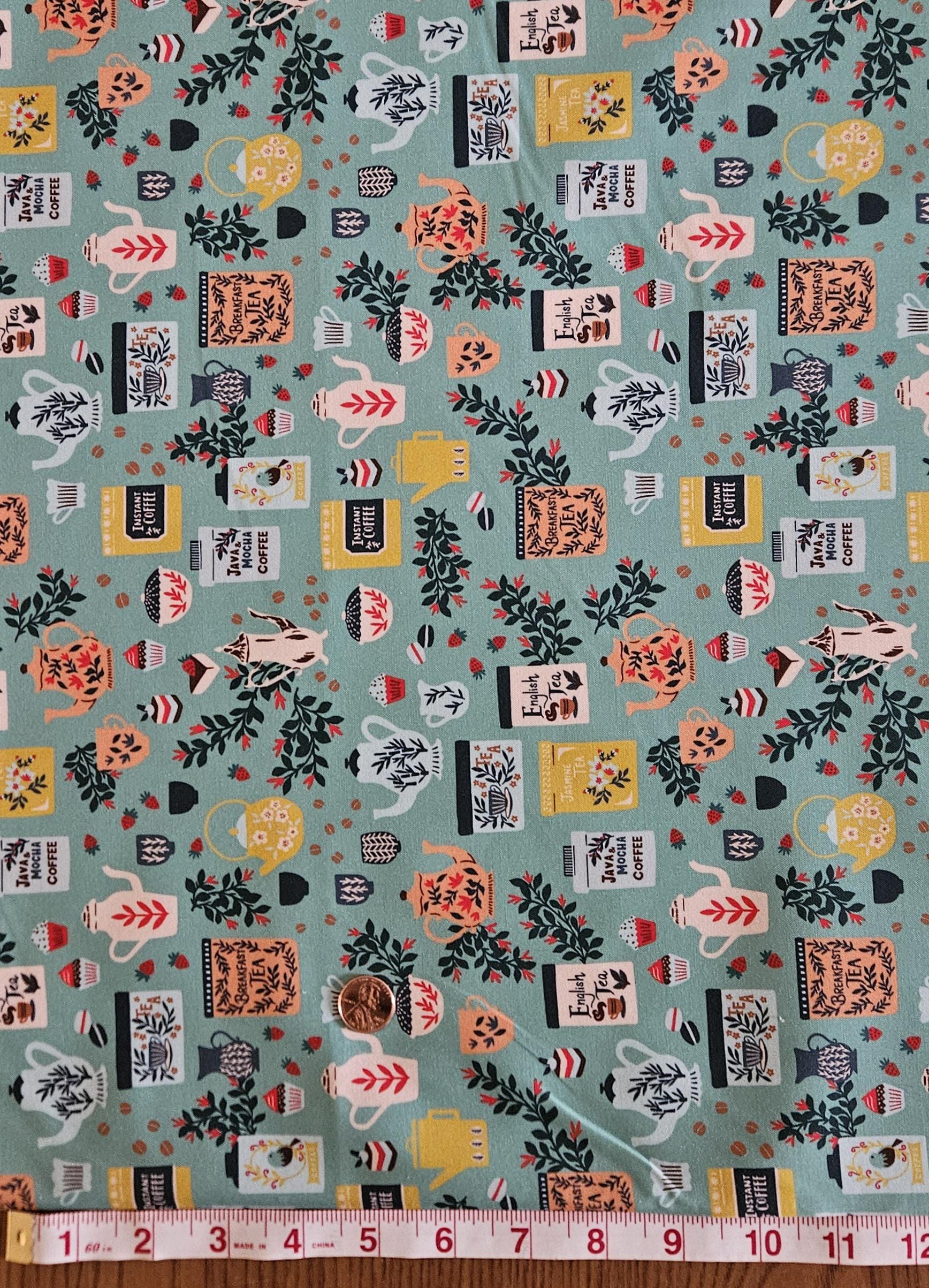 Sunday Afternoon Coffee or Tea YX102-TL1 by Yuan Xu Half Yard Cut 