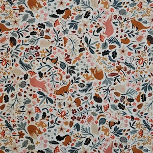Acorn Hollow Multi Ecru 30760 11 by Basic Grey for Moda Fabrics. Half Yard Cut 100% Cotton 44" Wide