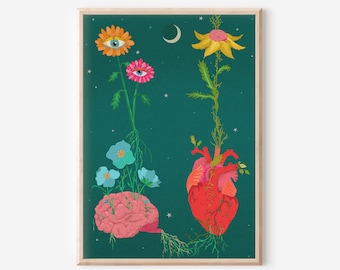 UNITE WITH NATURE | A5/4/3/2 Giclée Print |various sizes available