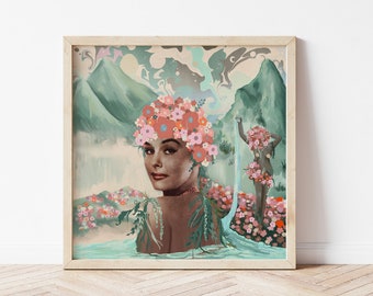 Rita in the Mountain Springs | Square Giclèe Print Fine Art | various sizes