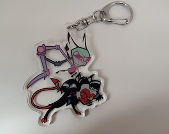 Zim and Moxxie Acrylic Charm