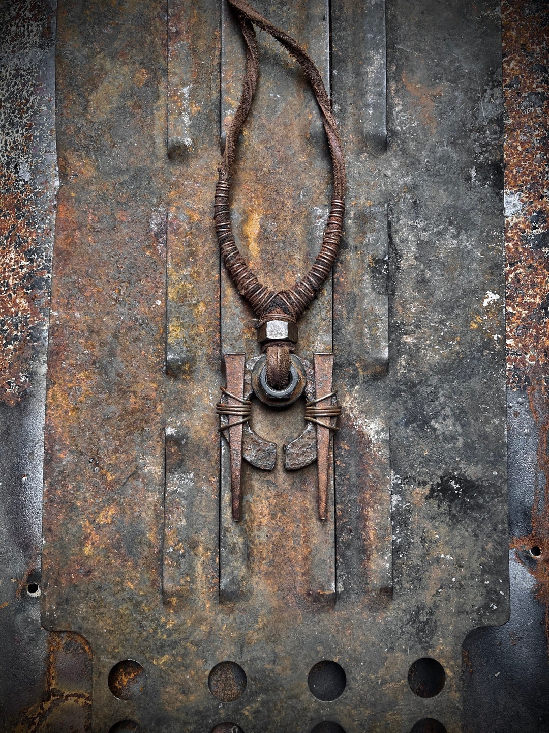 Picture of Iron Invocation - Scavenged Industrial Steel Hardware Pendant Necklace ...