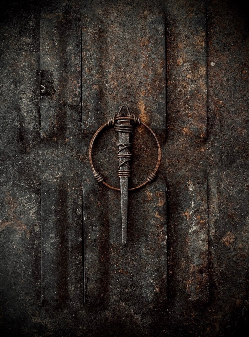 Antique Iron Coffin Nail Circlet Sigil Scavenged Hardware Etsy