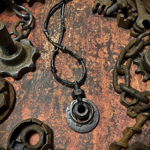 Original Iron - Layered Scavenged industrial Hardware pendant necklace / wasteland / rivethead / postapo / dystopian