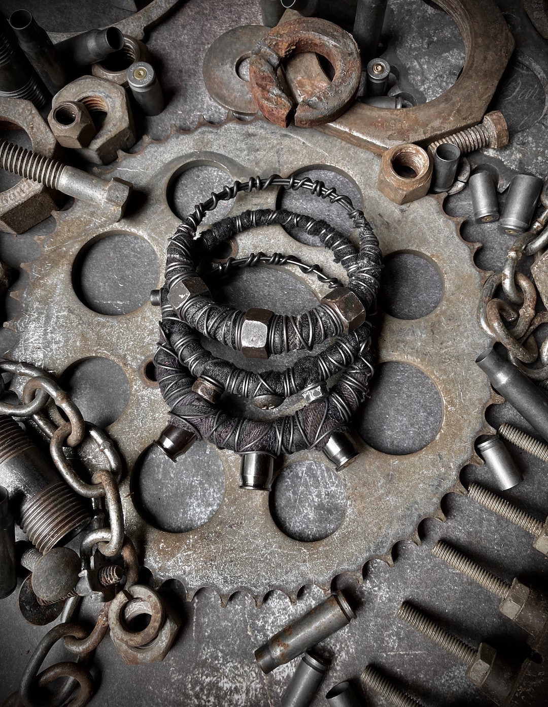 Picture of Berserker Bangles - Scavenged Industrial Hardware Wasteland Tribal ...