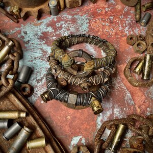 Berserker Bangles - Scavenged Industrial Hardware Wasteland Tribal Bracelet Set / rivethead / dystopian / postapo / stacking bracelets