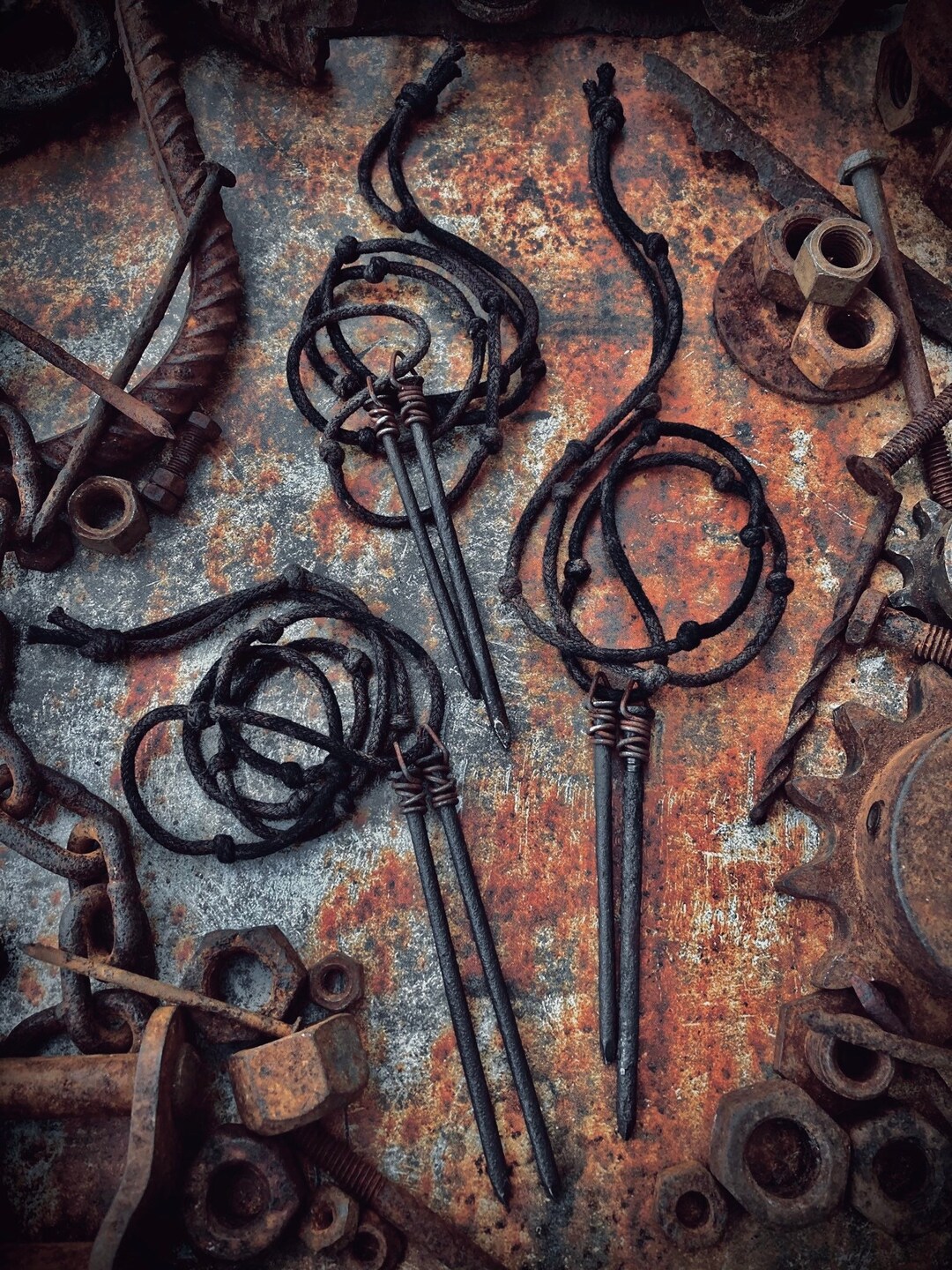 Scavenged Industrial Hardware Double Nail Knotted Tribal Wasteland ...
