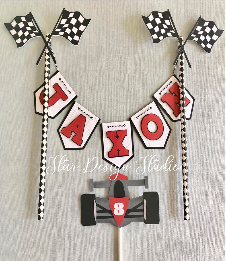 Race Car Cake Topper one Cake Topper Birthday Etsy Australia