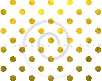 Gold Polka Dot Background Instant Download Faux Foil Printable Polka Dots Digital Scrapbook Paper Royalty Free Photo Overlay Photoshop