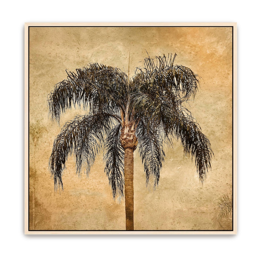 Tropical Wall Art Printable Palm Tree, Retro Palm Tree Print Download ...