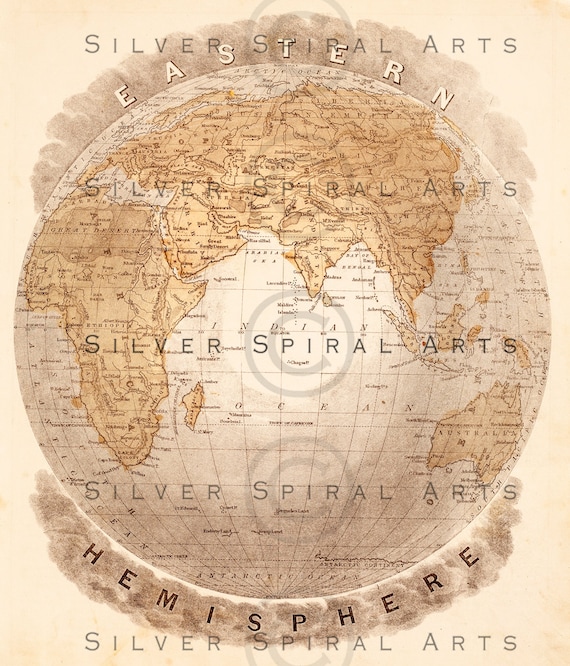 vintage map digital download antique globe printable etsy singapore